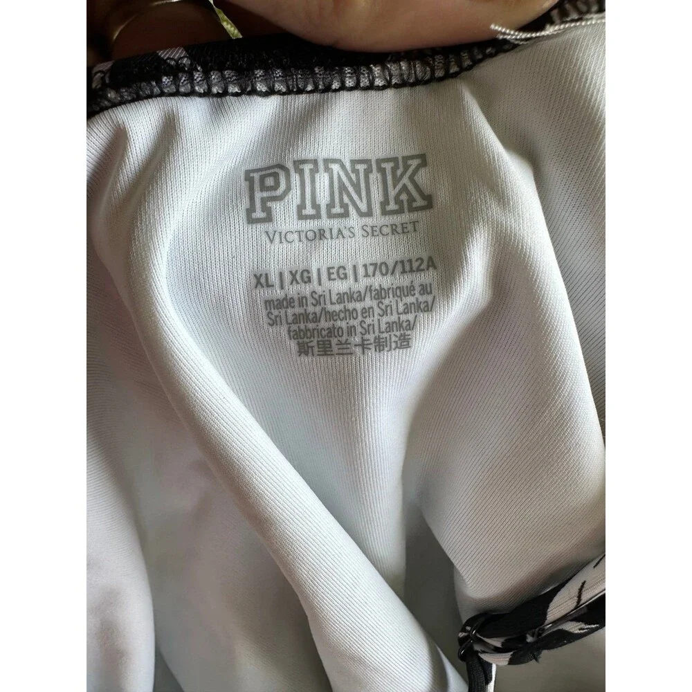 Victoria's Secret PINK Tropical Palm Side Cut Out Low Back One Piece Swimsuit XL